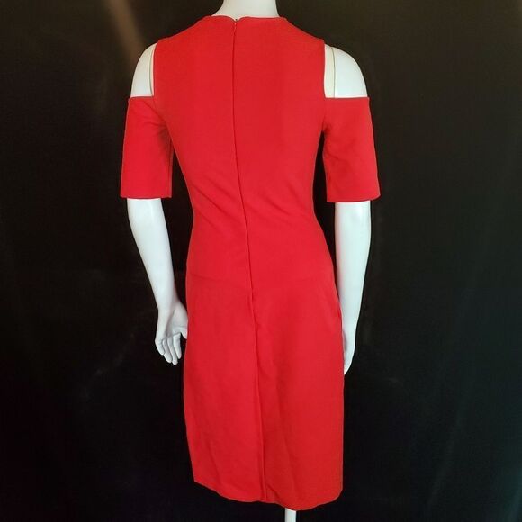 Zara Woman Red Cold Shoulder Dress (XS) - Picture 7 of 8